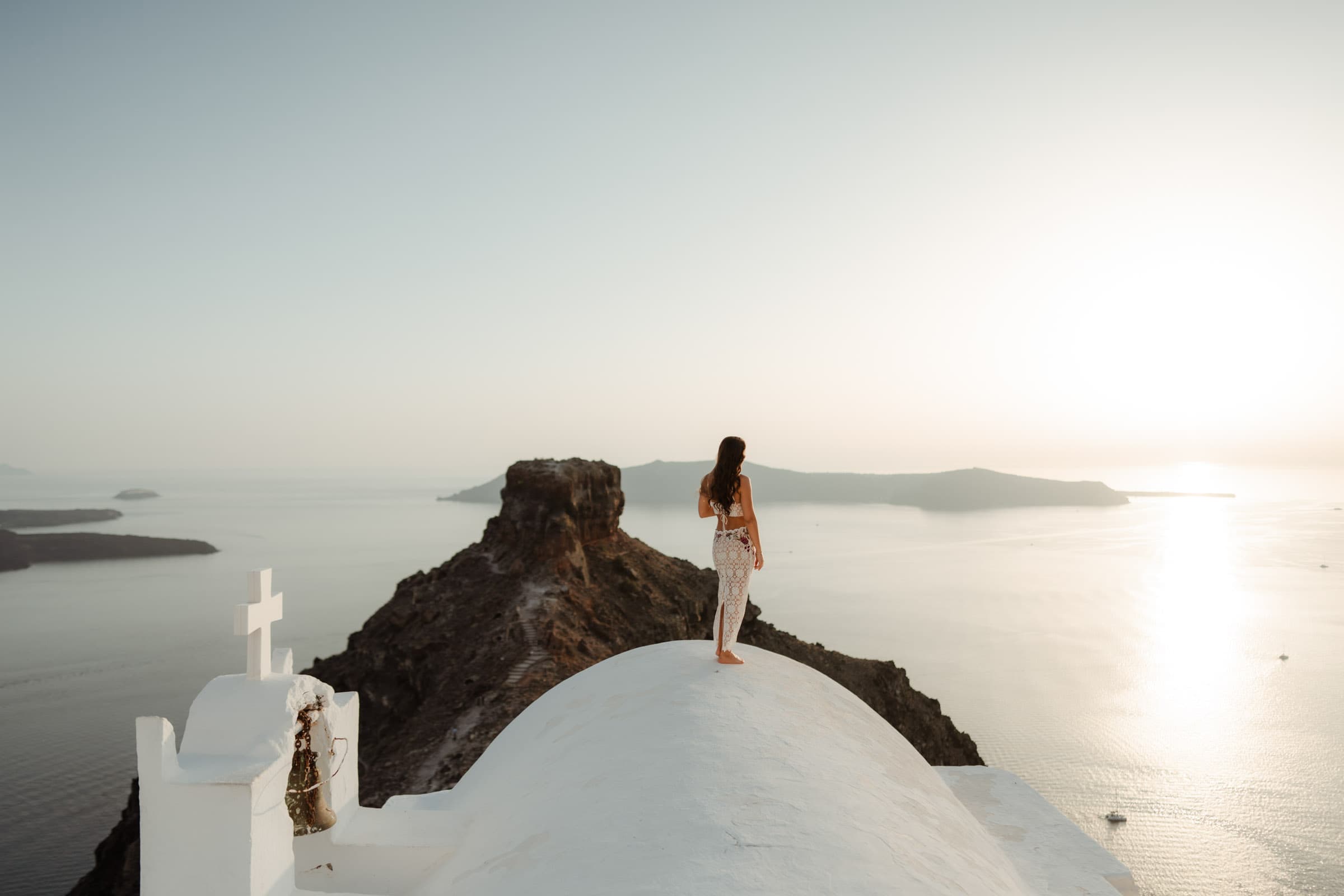 Jake & Bella | proposal in Skaros rock Proposals in Santorini-19