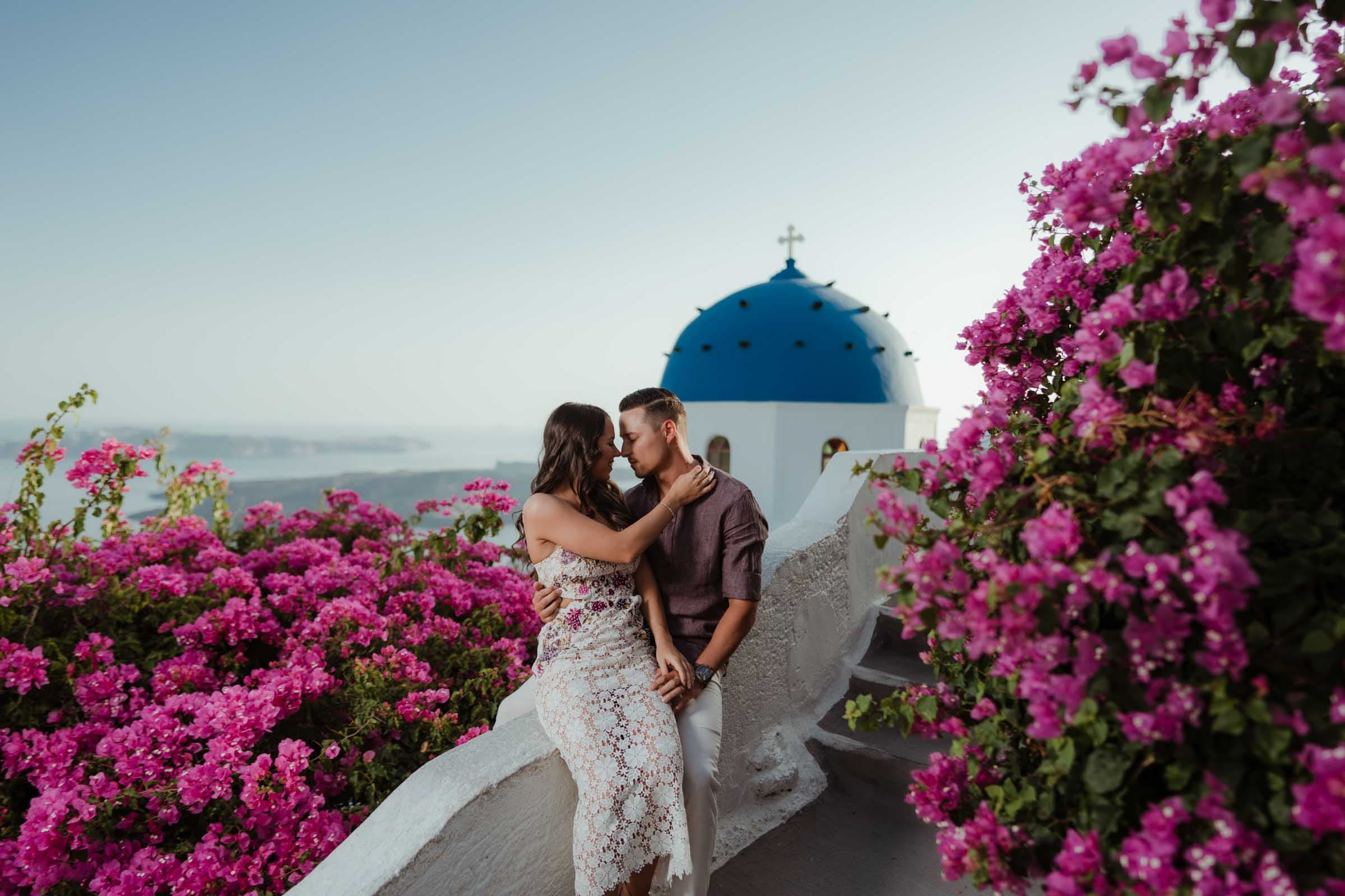 Jake & Bella | proposal in Skaros rock Proposals in Santorini-1