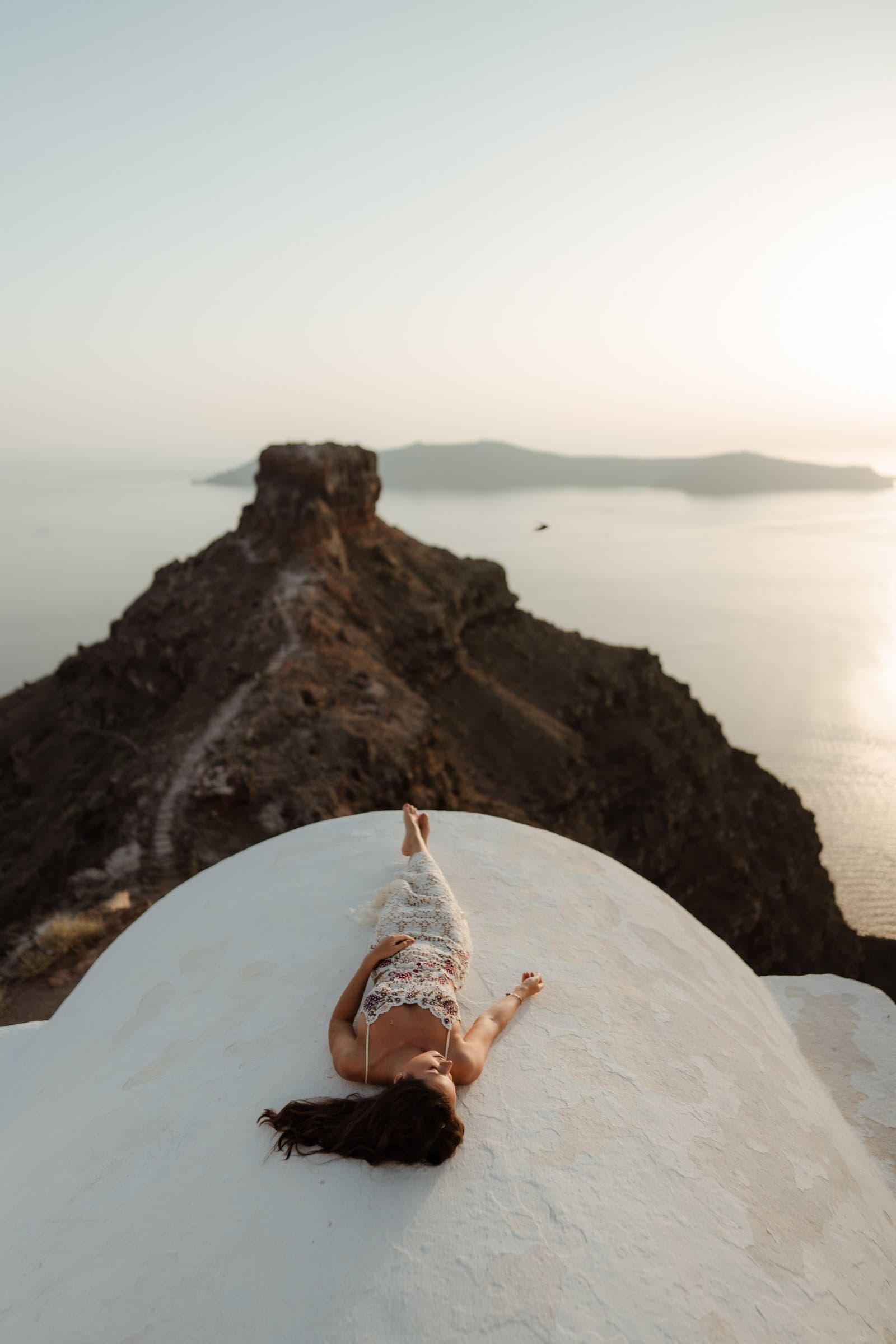 Jake & Bella | proposal in Skaros rock Proposals in Santorini-21