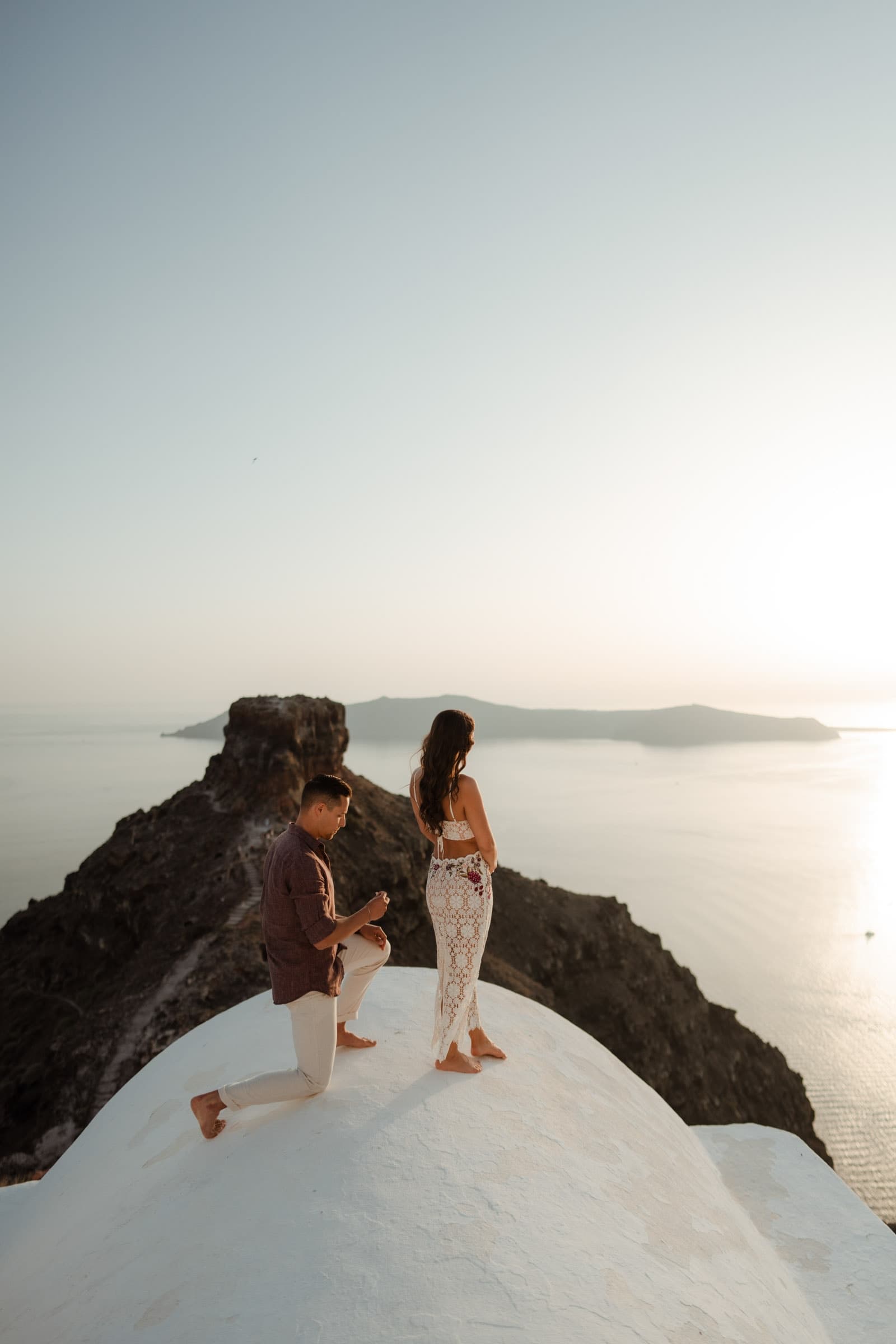 Jake & Bella | proposal in Skaros rock Proposals in Santorini-22