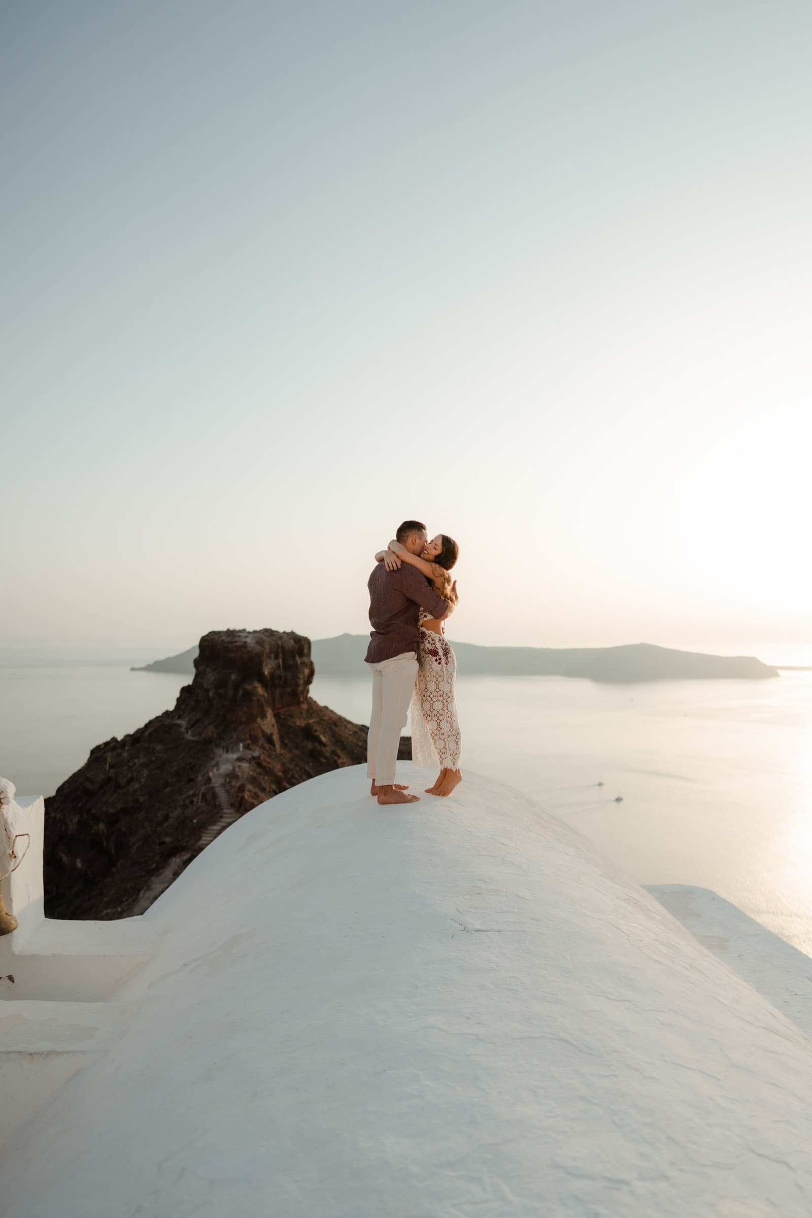 Jake & Bella | proposal in Skaros rock Proposals in Santorini-26