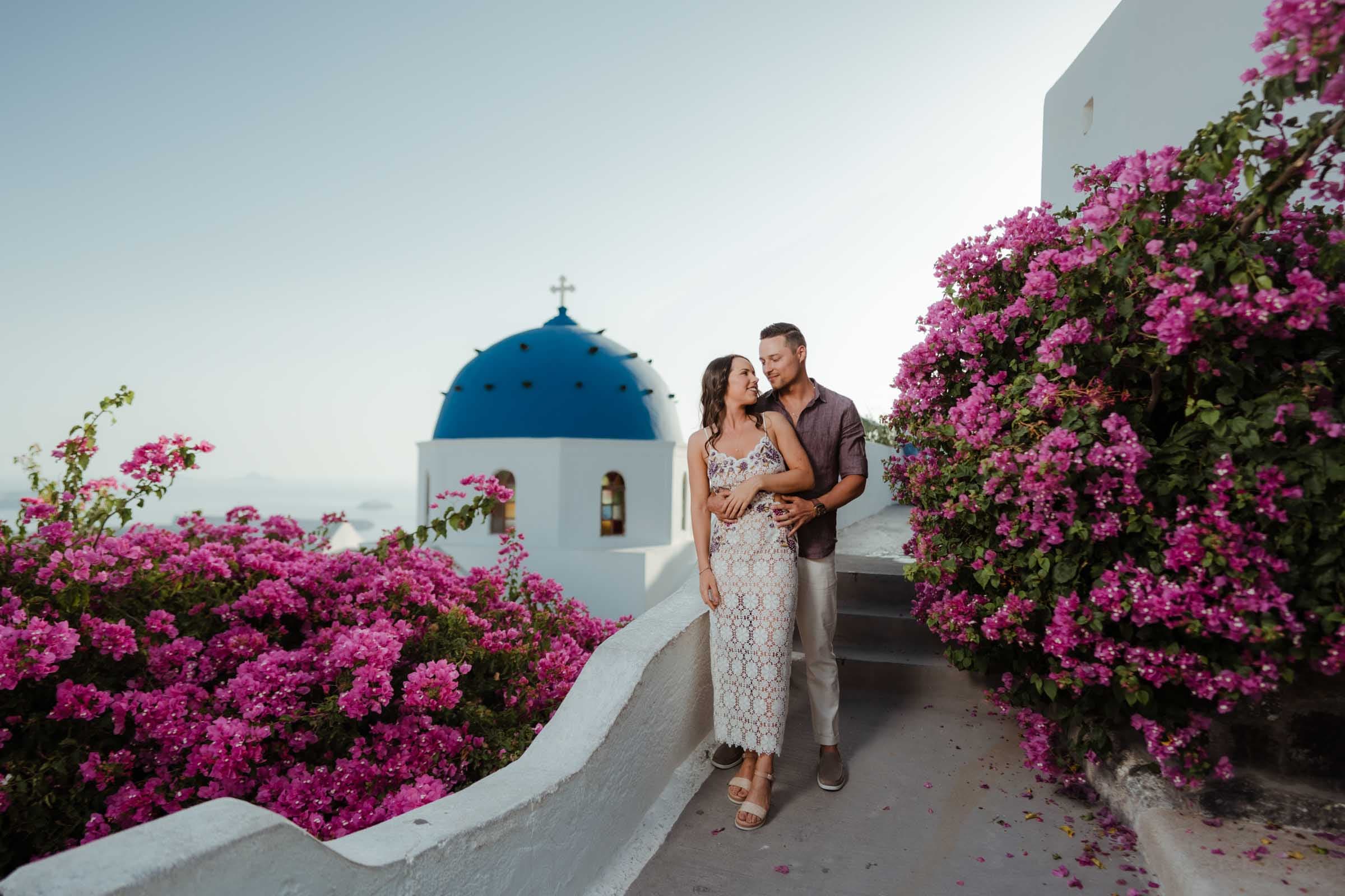 Jake & Bella | proposal in Skaros rock Proposals in Santorini-2