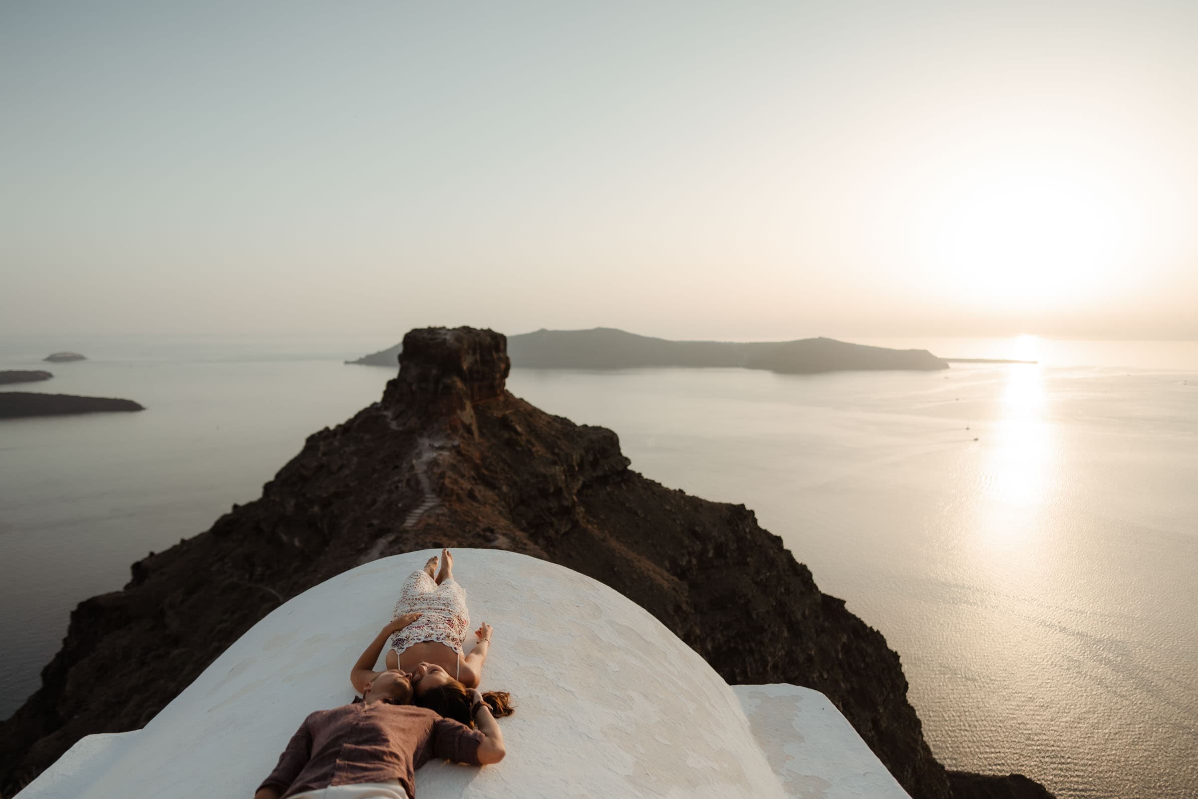 Jake & Bella | proposal in Skaros rock Proposals in Santorini-30