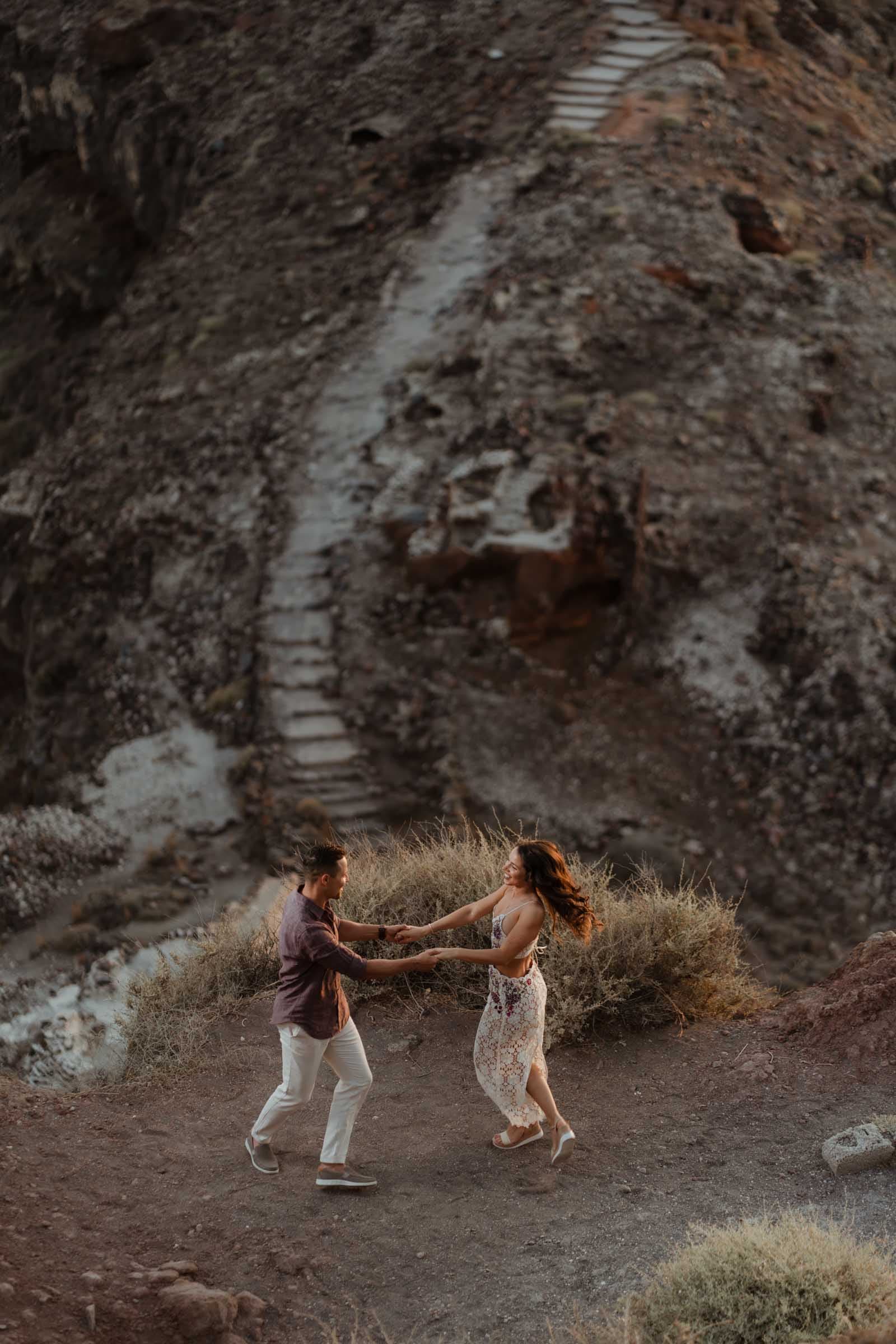 Jake & Bella | proposal in Skaros rock Proposals in Santorini-35