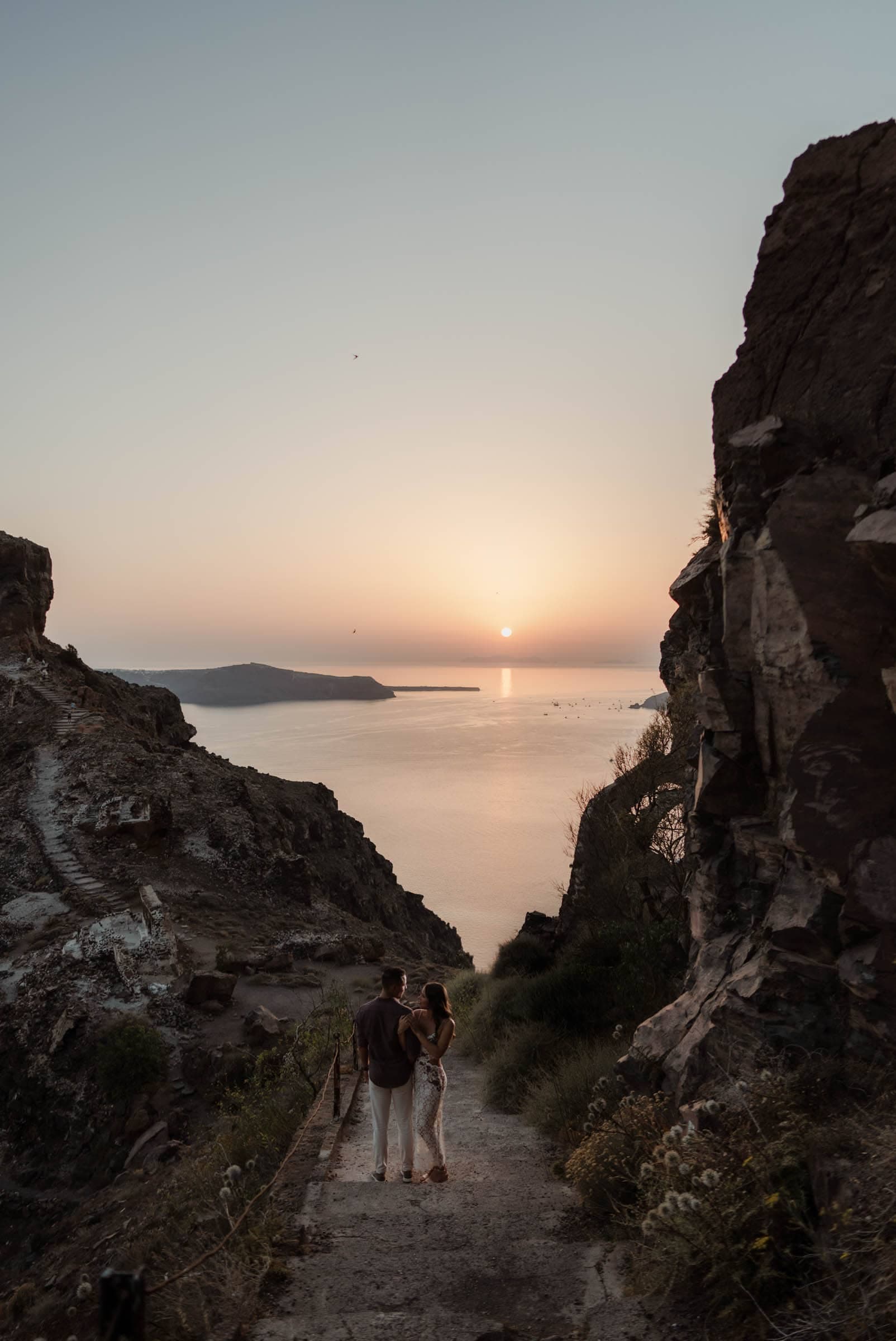 Jake & Bella | proposal in Skaros rock Proposals in Santorini-37