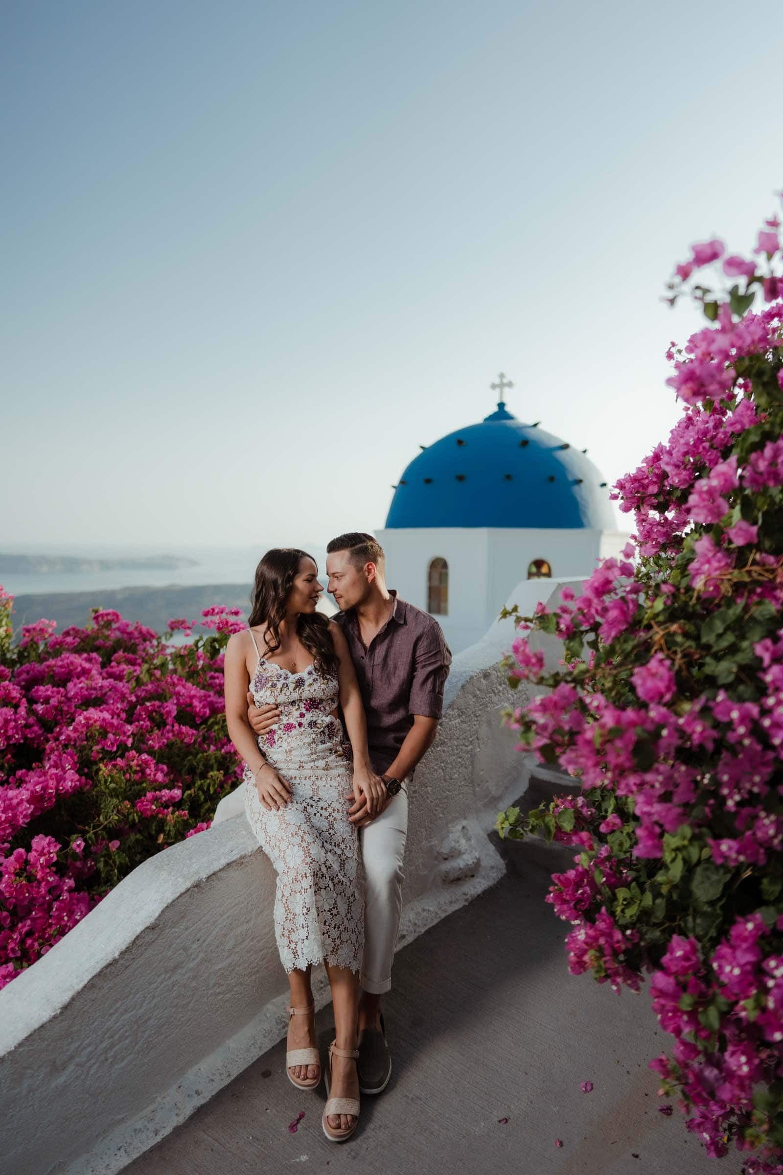 Jake & Bella | proposal in Skaros rock Proposals in Santorini-3