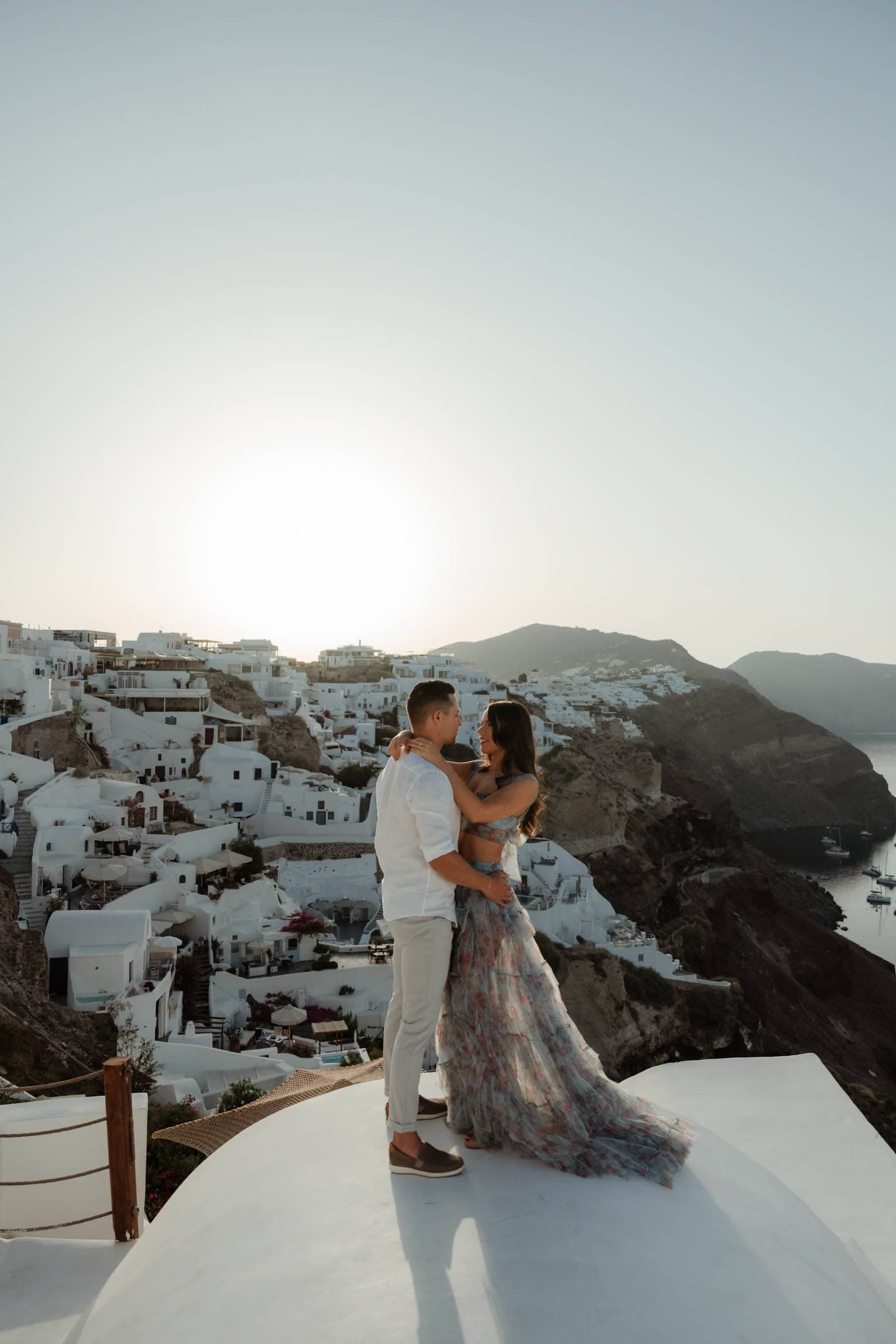 Jake & Bella | proposal in Skaros rock Proposals in Santorini-43