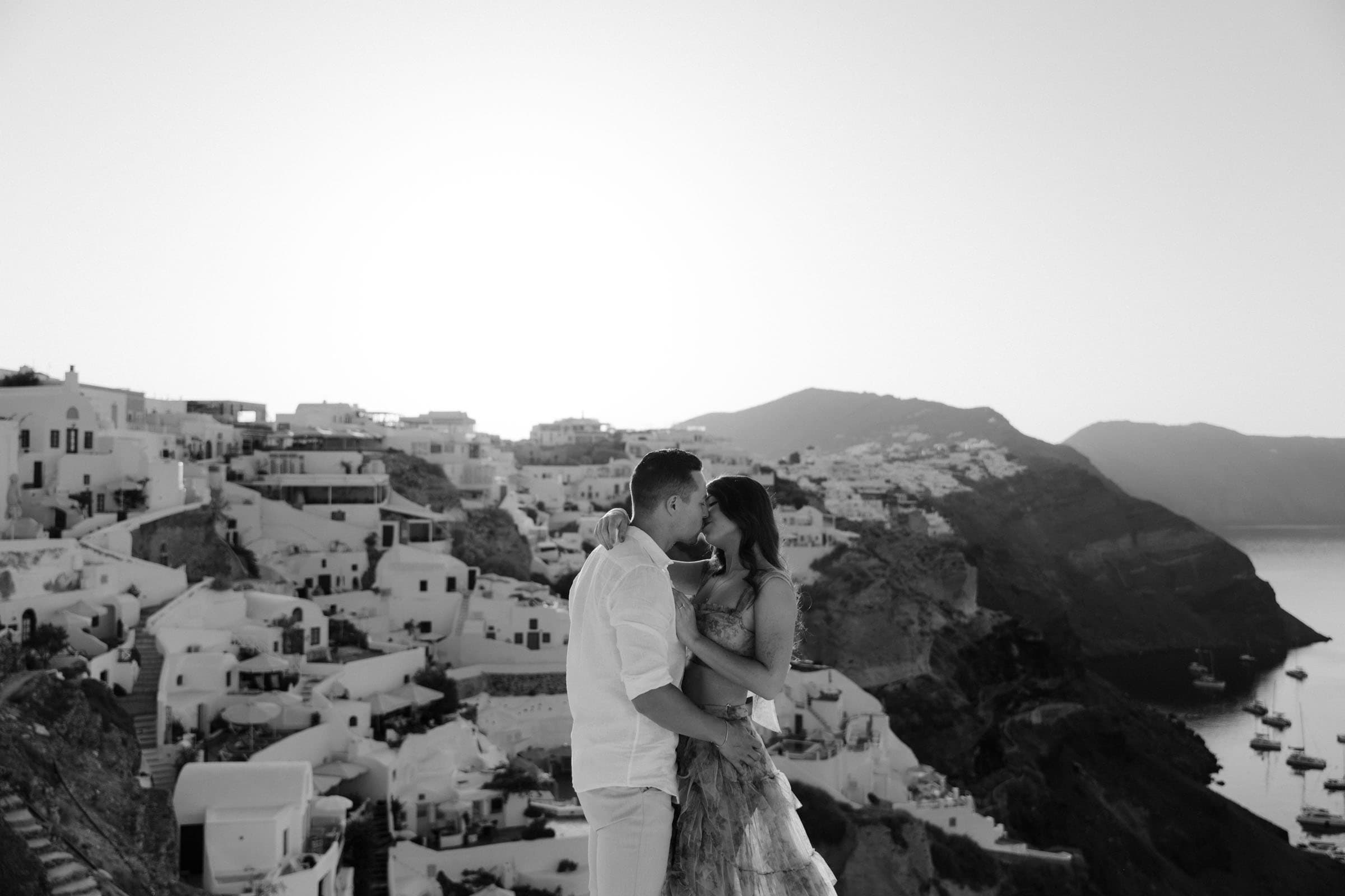 Jake & Bella | proposal in Skaros rock Proposals in Santorini-45