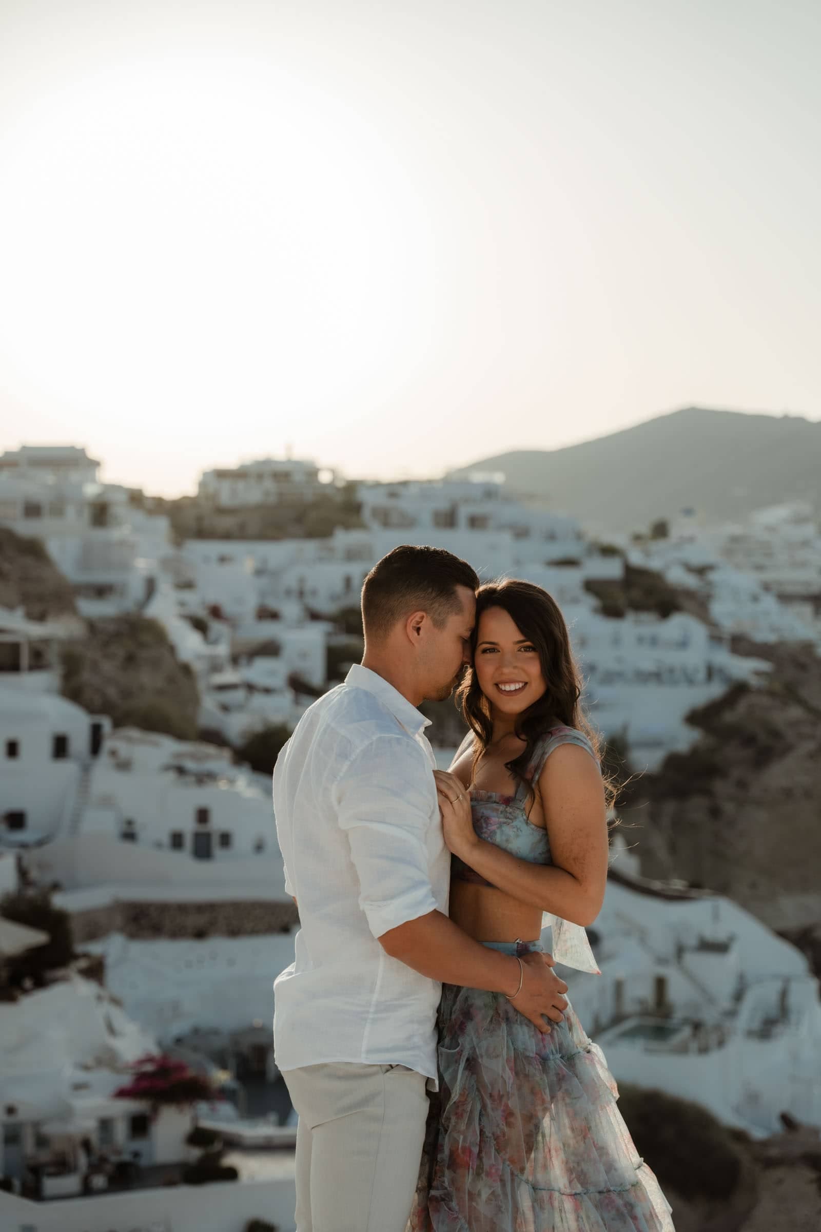 Jake & Bella | proposal in Skaros rock Proposals in Santorini-46