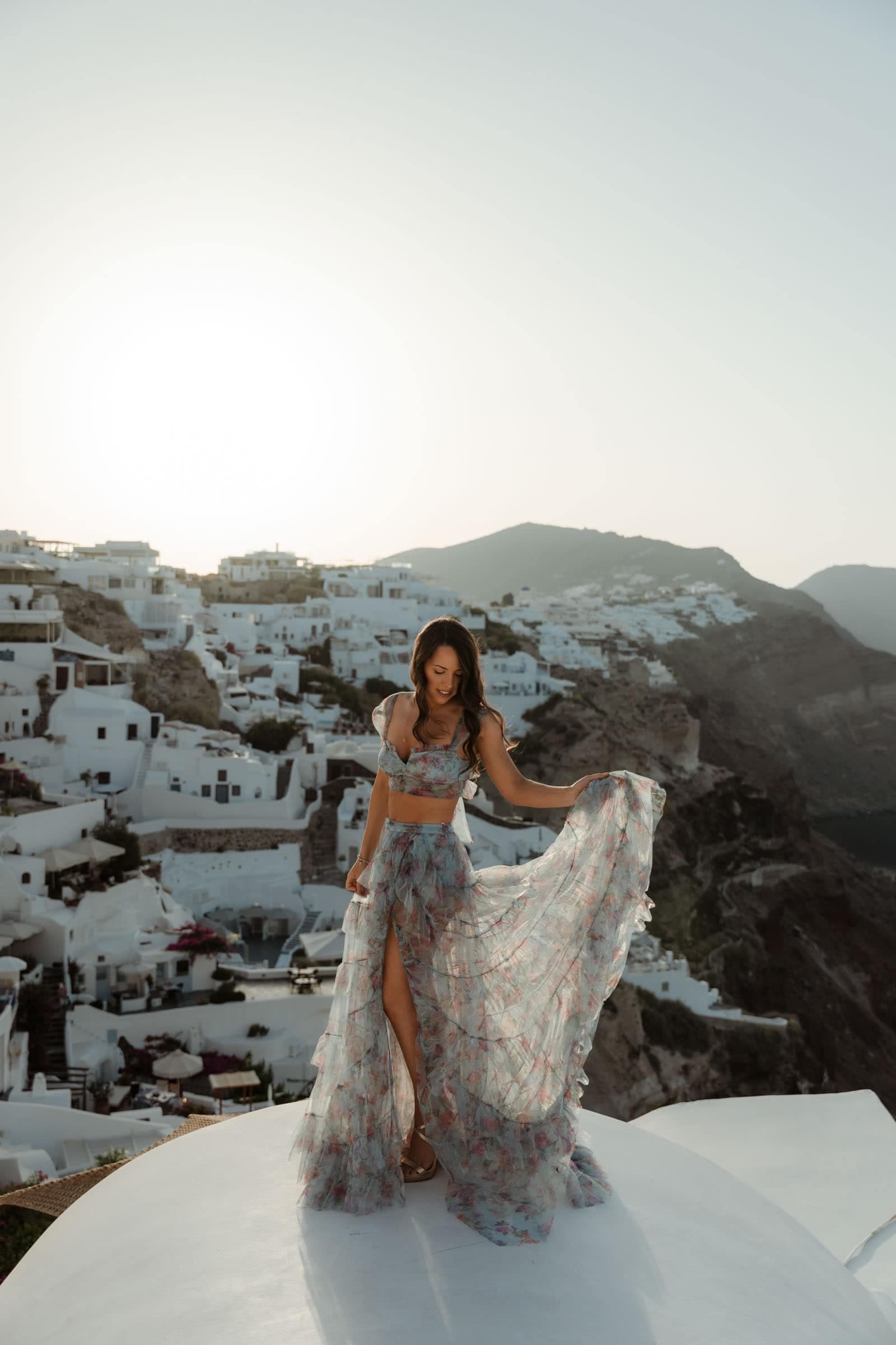 Jake & Bella | proposal in Skaros rock Proposals in Santorini-48