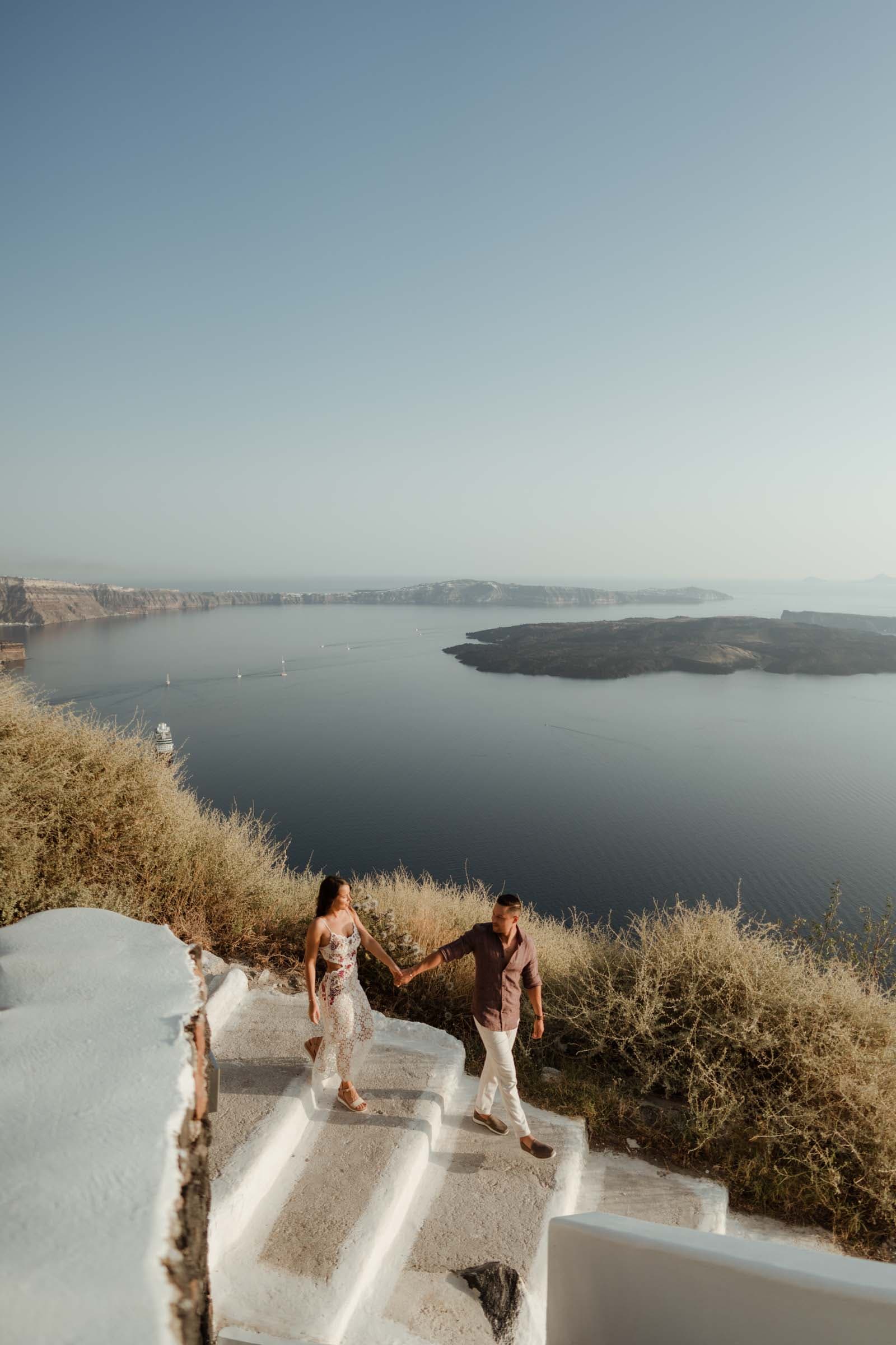 Jake & Bella | proposal in Skaros rock Proposals in Santorini-7