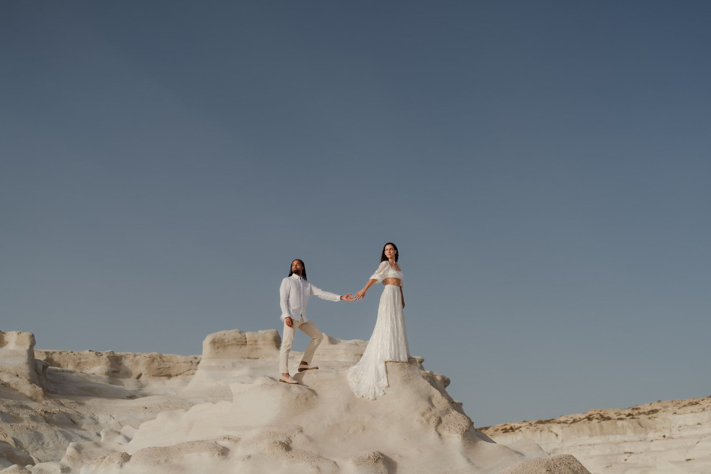 Xavier & Andrea – elopement in Milos | Sarakiniko Other Greek Islands-47