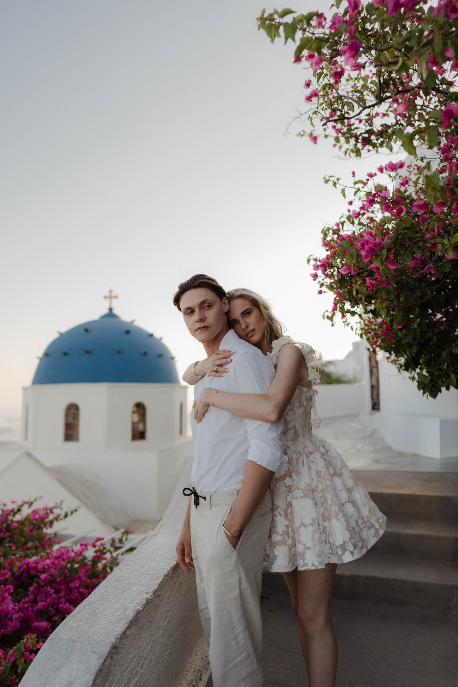 Alyshia and Julian | Santorini Couple Photoshoot in Pyrgos & Imerovigli Couple Sessions-19