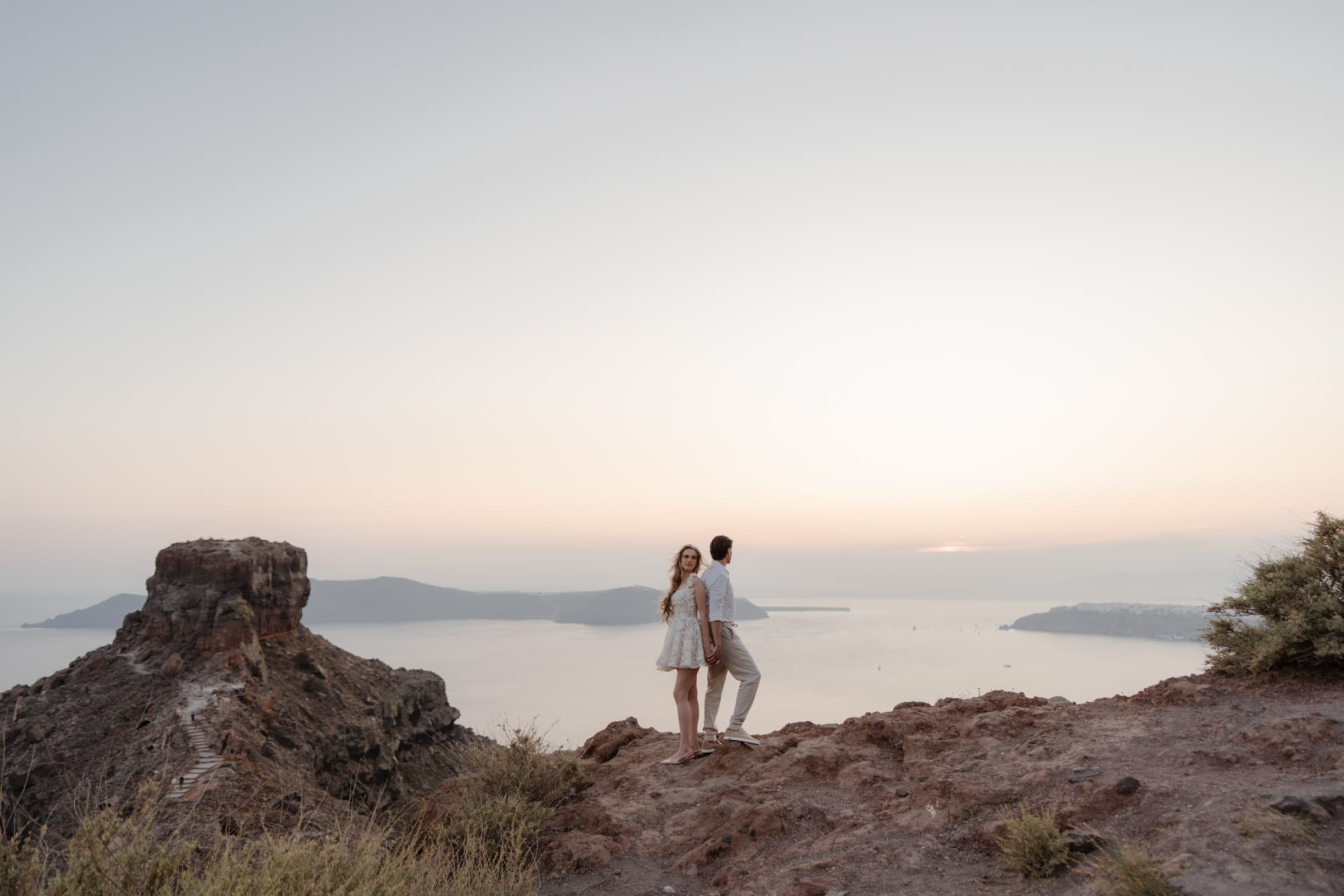 Alyshia and Julian | Santorini Couple Photoshoot in Pyrgos & Imerovigli Couple Sessions-30
