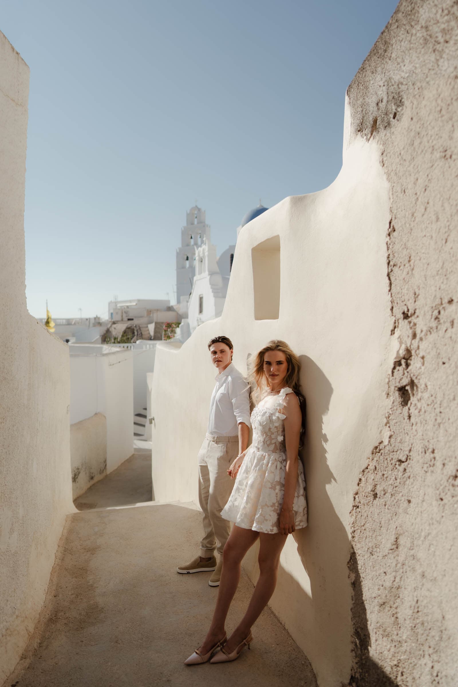 Alyshia and Julian | Santorini Couple Photoshoot in Pyrgos & Imerovigli Couple Sessions-7